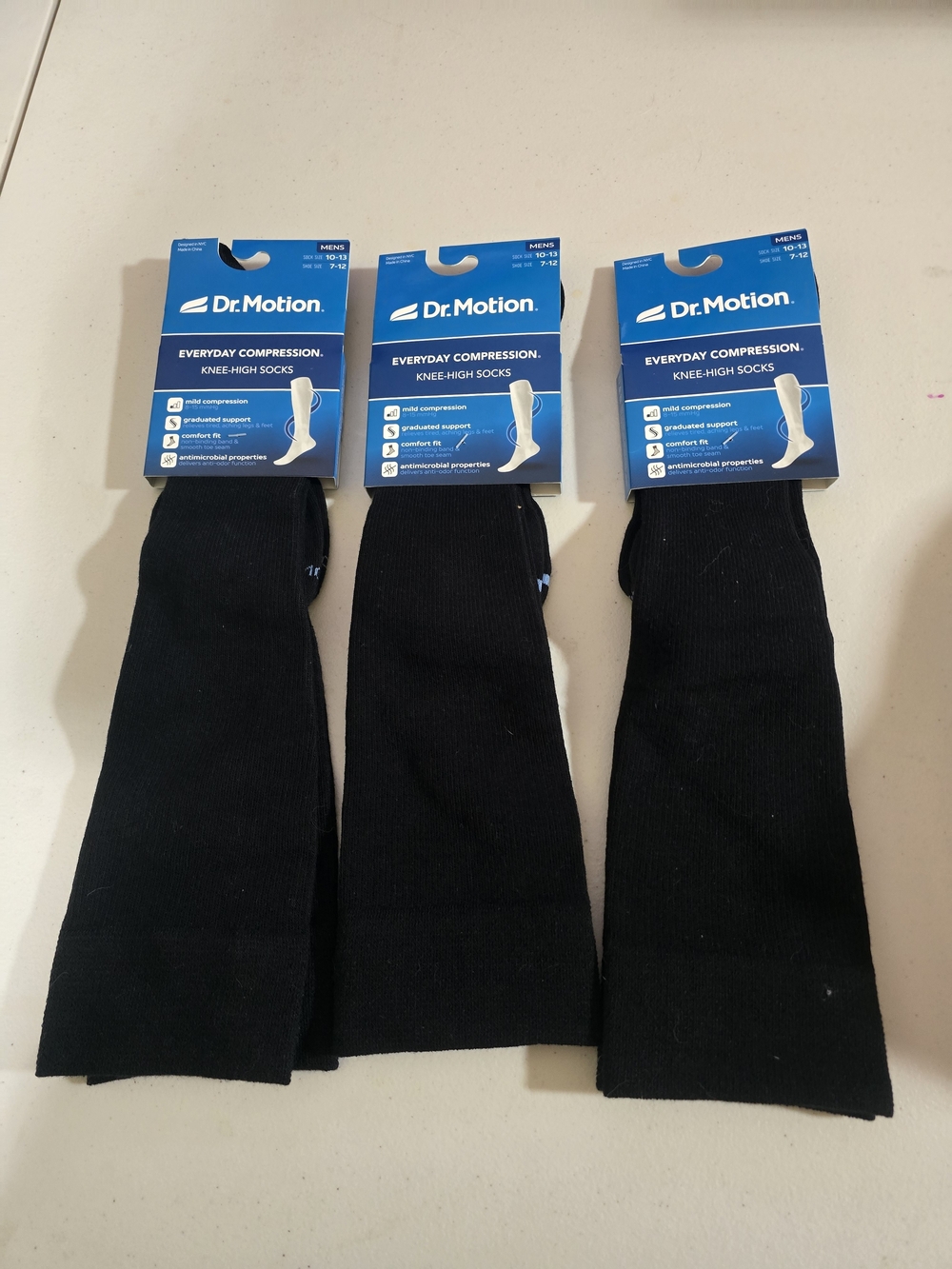 Men's Knee-High Compression Socks — Black